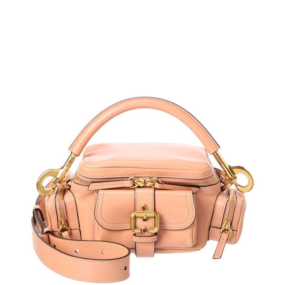 Chloé Marcie Small Leather Shoulder Bag, Beige